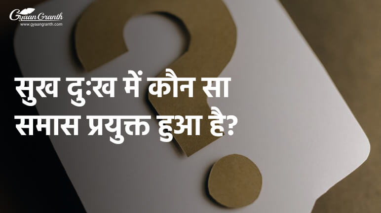 सुख दुःख में कौन सा समास प्रयुक्त हुआ है?