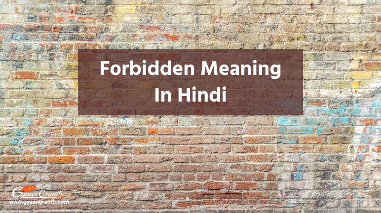 Forbidden Meaning In Hindi - फोर्बिडन का हिंदी अर्थ